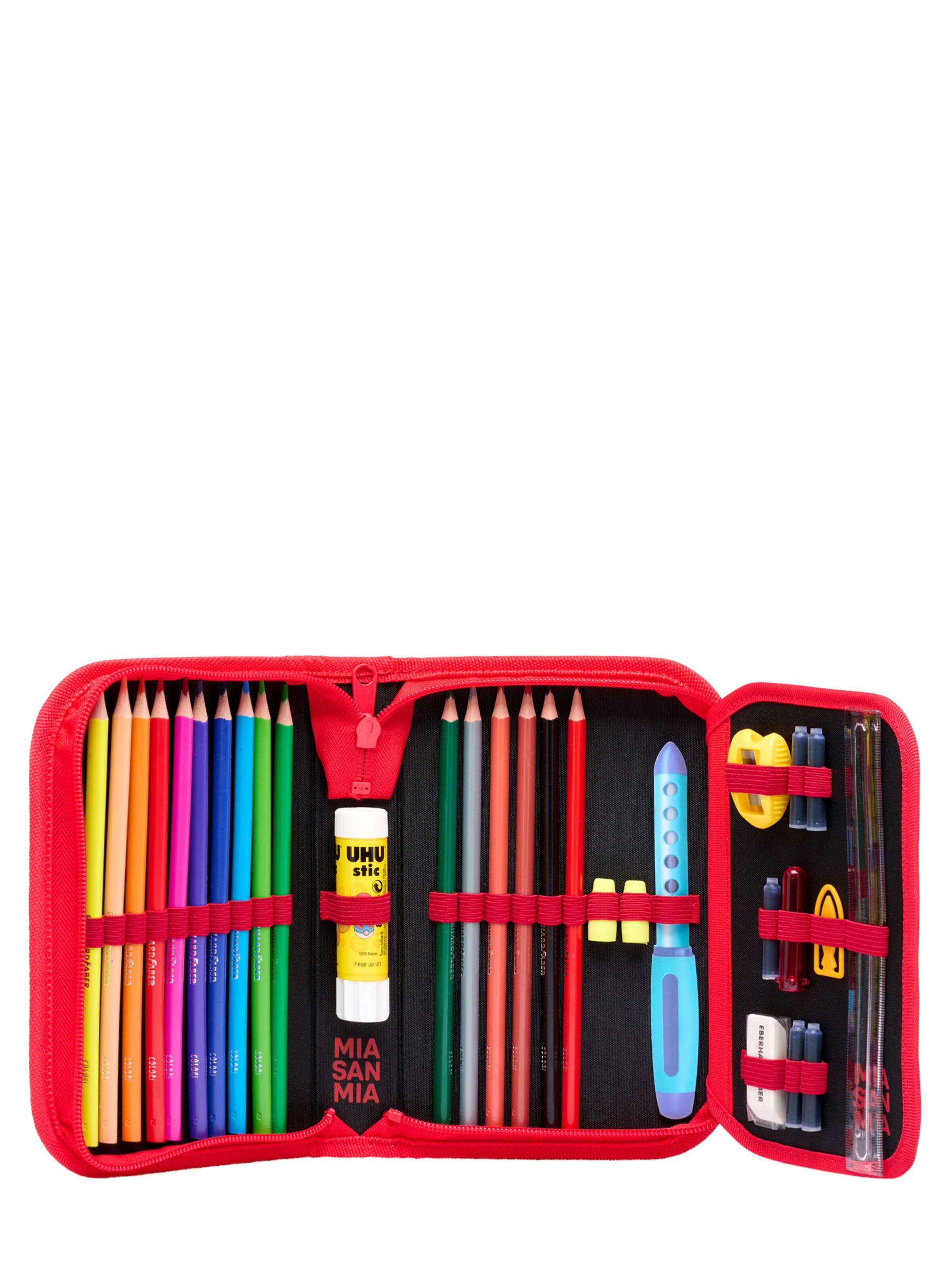 FC BAYERN MÜNCHEN Federmäppchen mit Zubehör in Rot