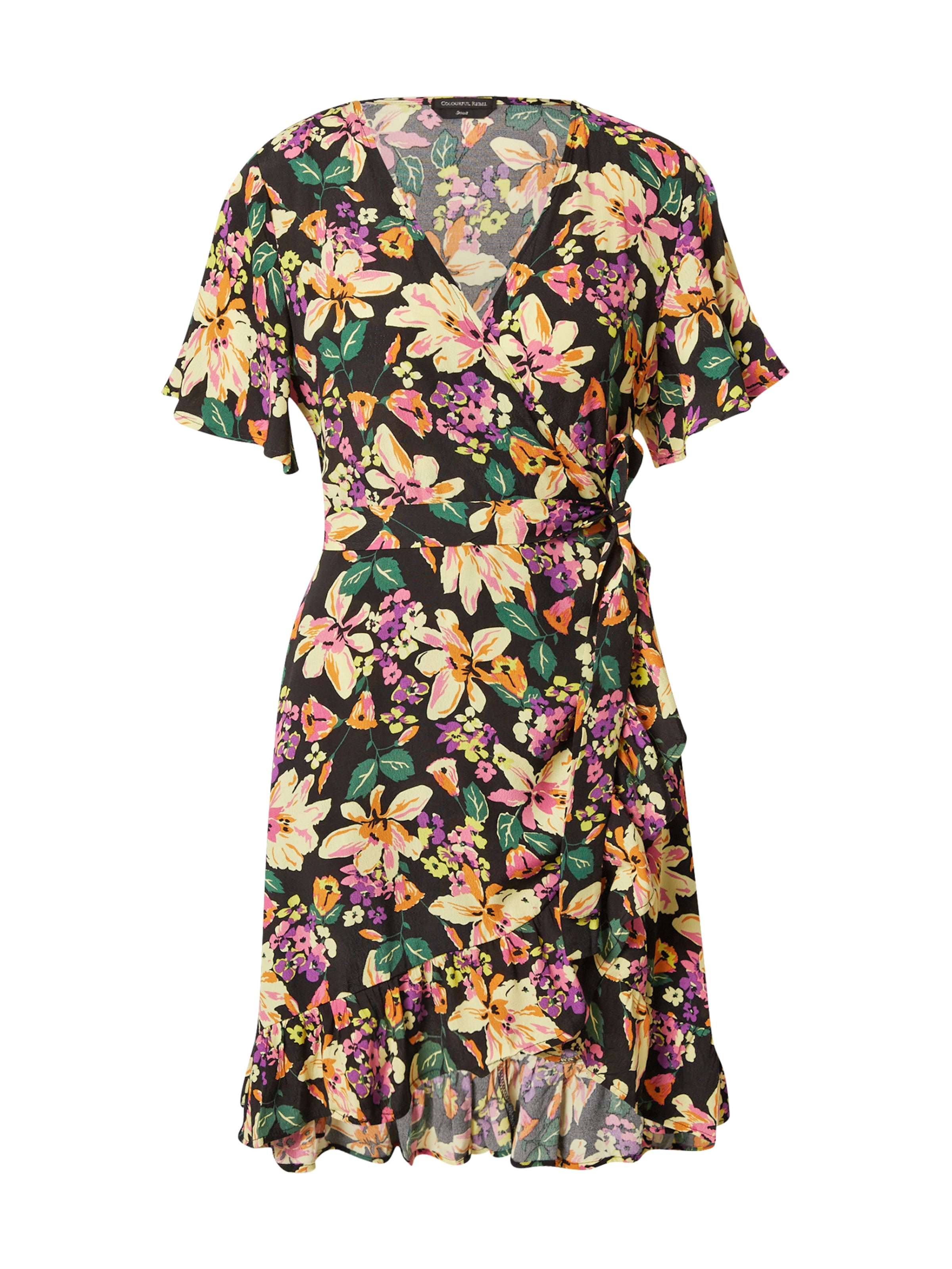 Colourful Rebel Dress 'Evy' in Black: front