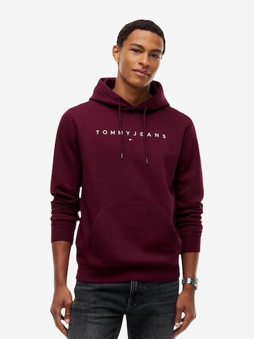 Sweat-shirt 'TJM REG LINEAR LOGO DM0DM20746' Tommy Jeans en rouge