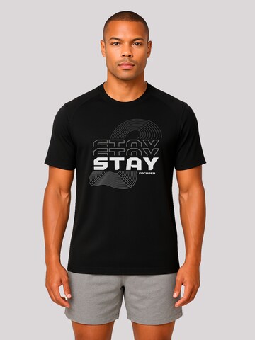 F4NT4STIC Shirt 'Sports Stay Focused' in Zwart: voorkant