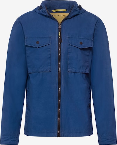 Street One MEN Kapuzen Overshirt in blau, Produktansicht