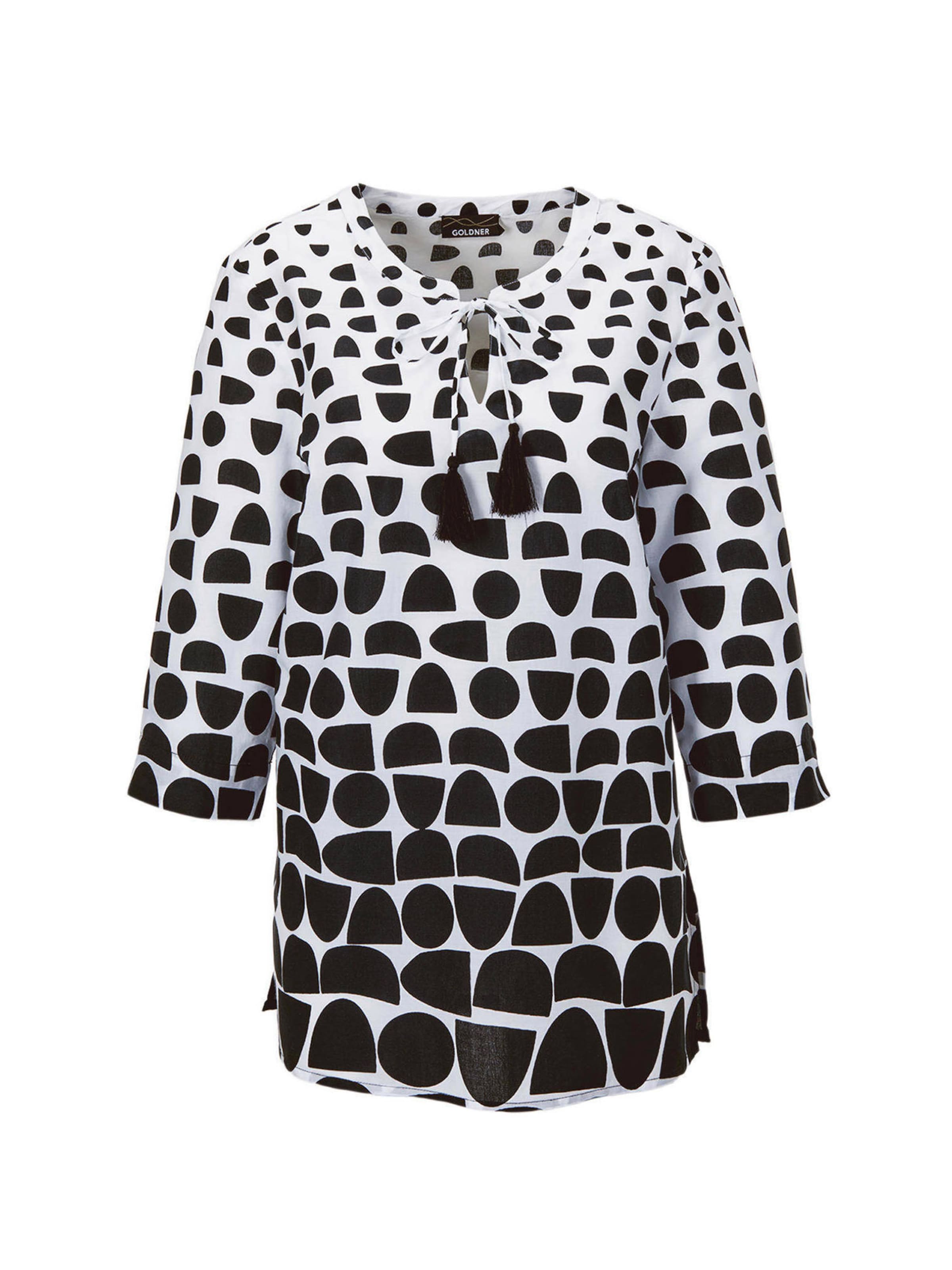 Goldner Bluse in Schwarz: Vorderseite