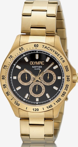 Montre à affichage analogique Olympic en or : devant