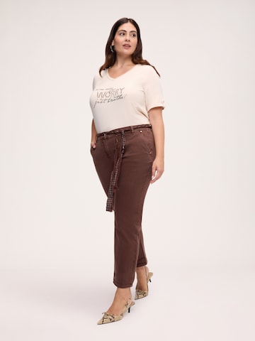 T-shirt Fiorella Rubino en beige