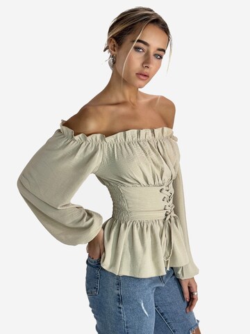 Elara Bluse in Beige