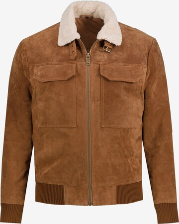 JP1880 Between-Season Jacket in Brown: front