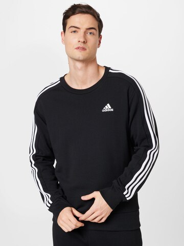 ADIDAS SPORTSWEAR Sportsweatshirt 'Essentials' in Zwart: voorkant