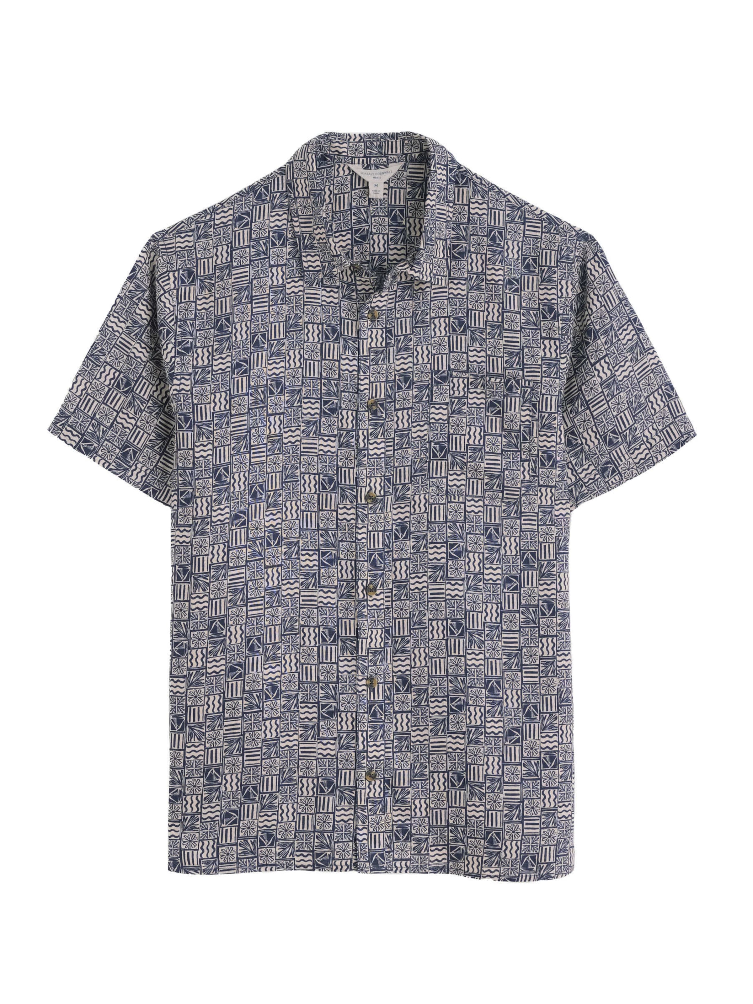 Seasalt Cornwall Košile 'Blue Heron' – modrá: přední strana