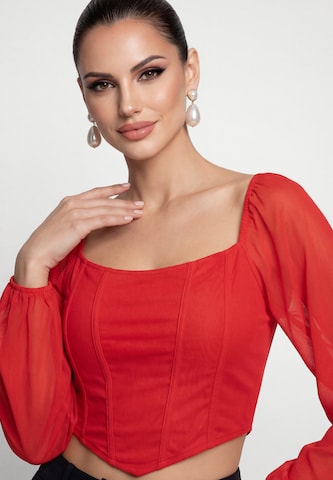 Chemisier faina en rouge