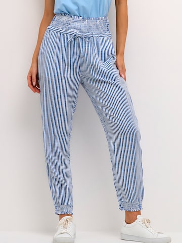 Effilé Pantalon 'Tiah' Cream en bleu : devant