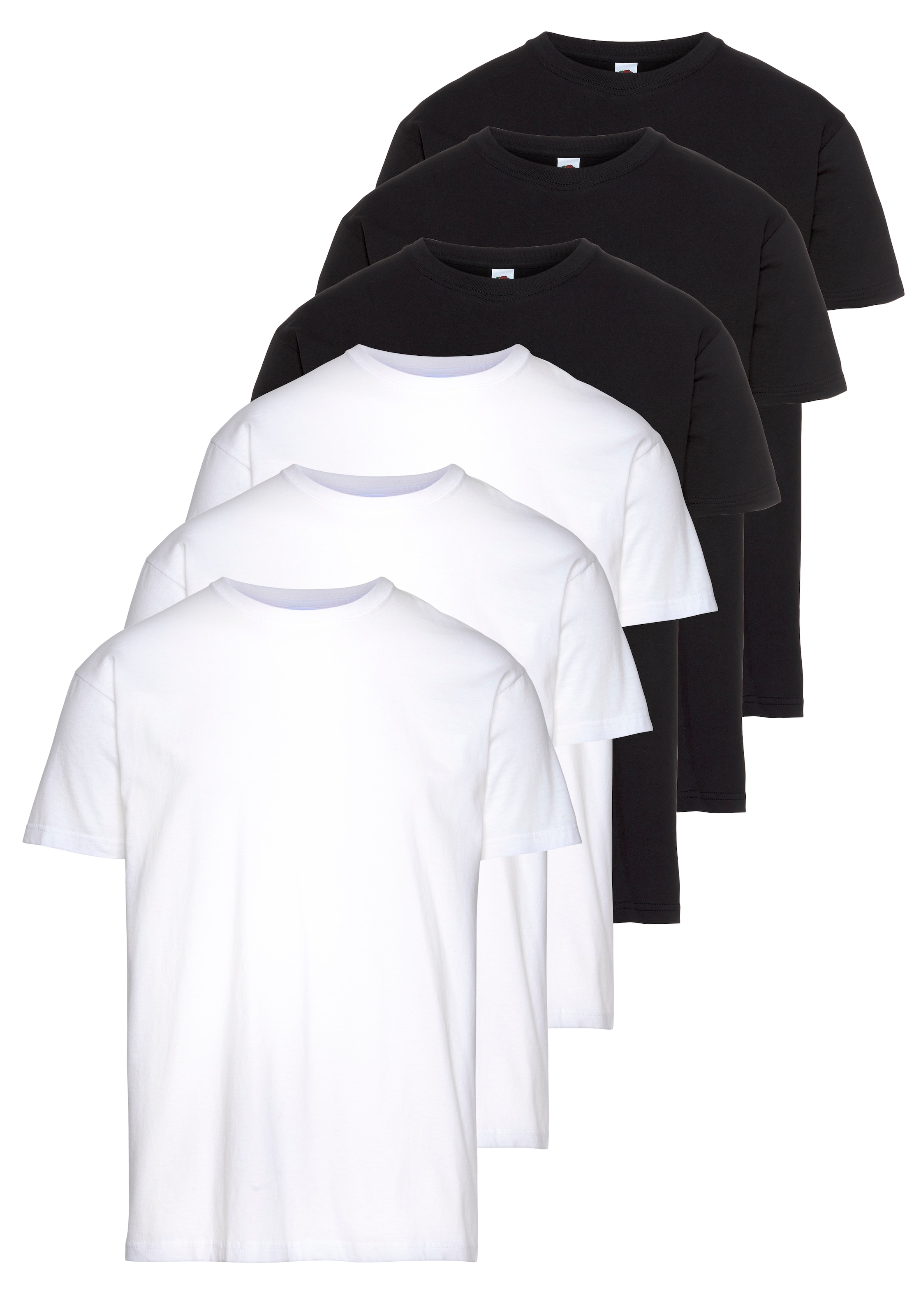 FRUIT OF THE LOOM Shirt in Schwarz: Vorderseite