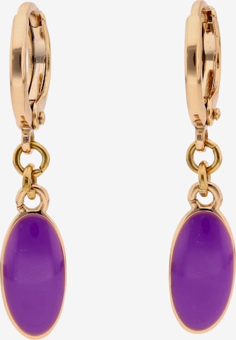 Boucles d'oreilles IZIA en violet : devant