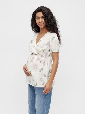 MAMALICIOUS Blus 'Dayla' i vit: framsida