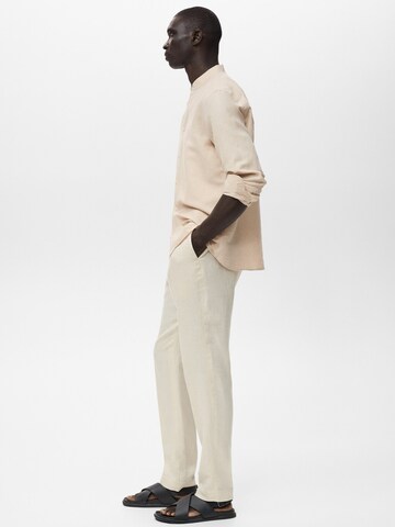 MANGO MAN Regular fit Риза 'Chennai' в бежово