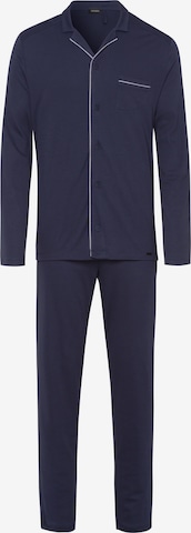 Hanro Pyjama 'Day & Night' in Blau: Vorderseite
