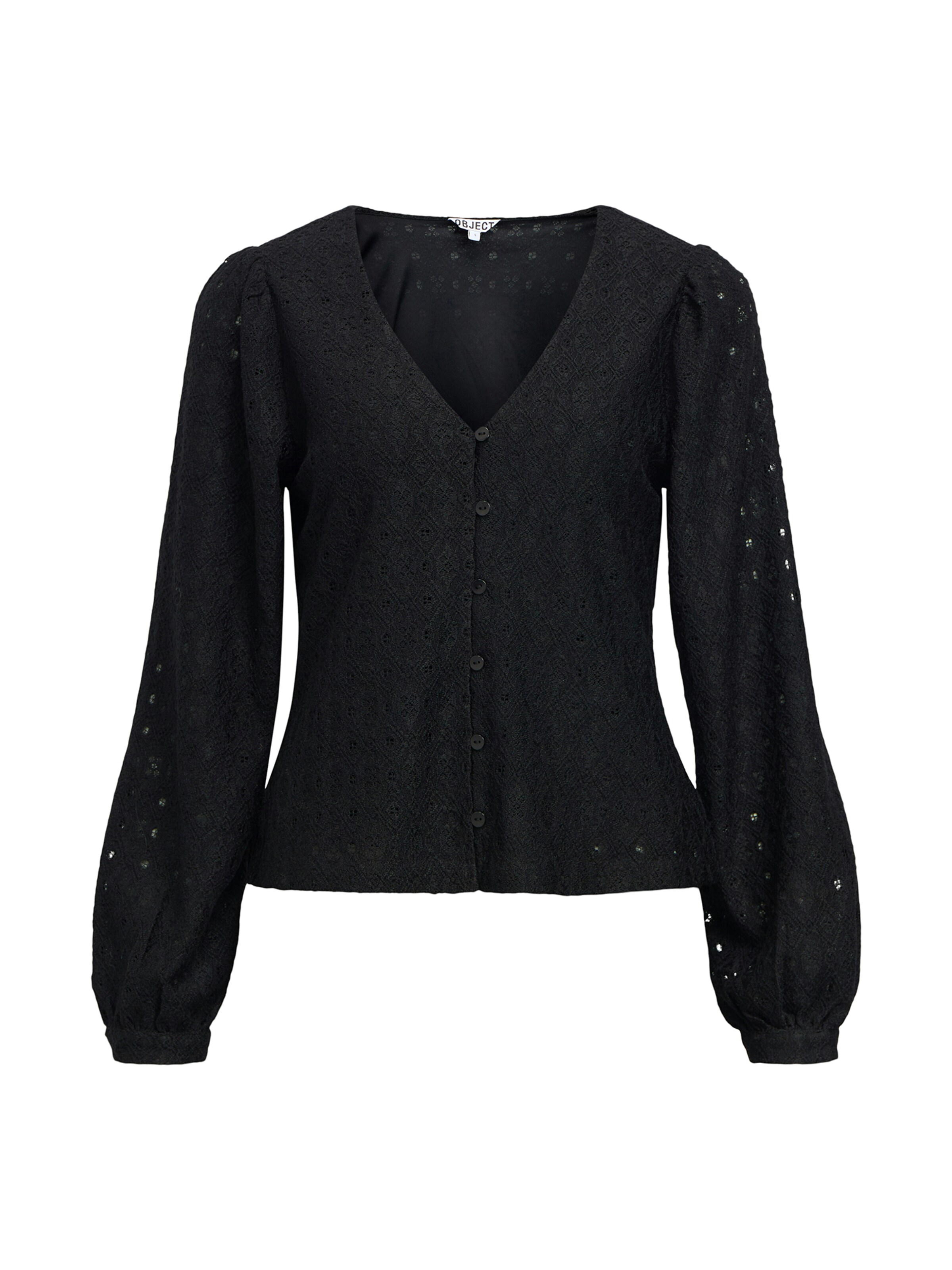 OBJECT Bluse 'OBJLaila' in Schwarz: Vorderseite