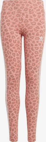 Skinny Leggings 'Animal Allover Print High Waist' de la ADIDAS ORIGINALS pe roz: față