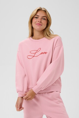 SAINT TROPEZ Sweatshirt 'ZlovinaSZ' in Pink: Vorderseite