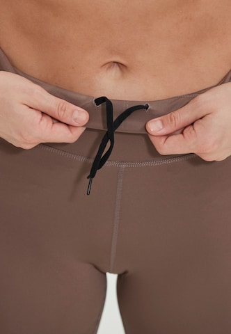 ENDURANCE Skinny Workout Pants 'Franza' in Brown