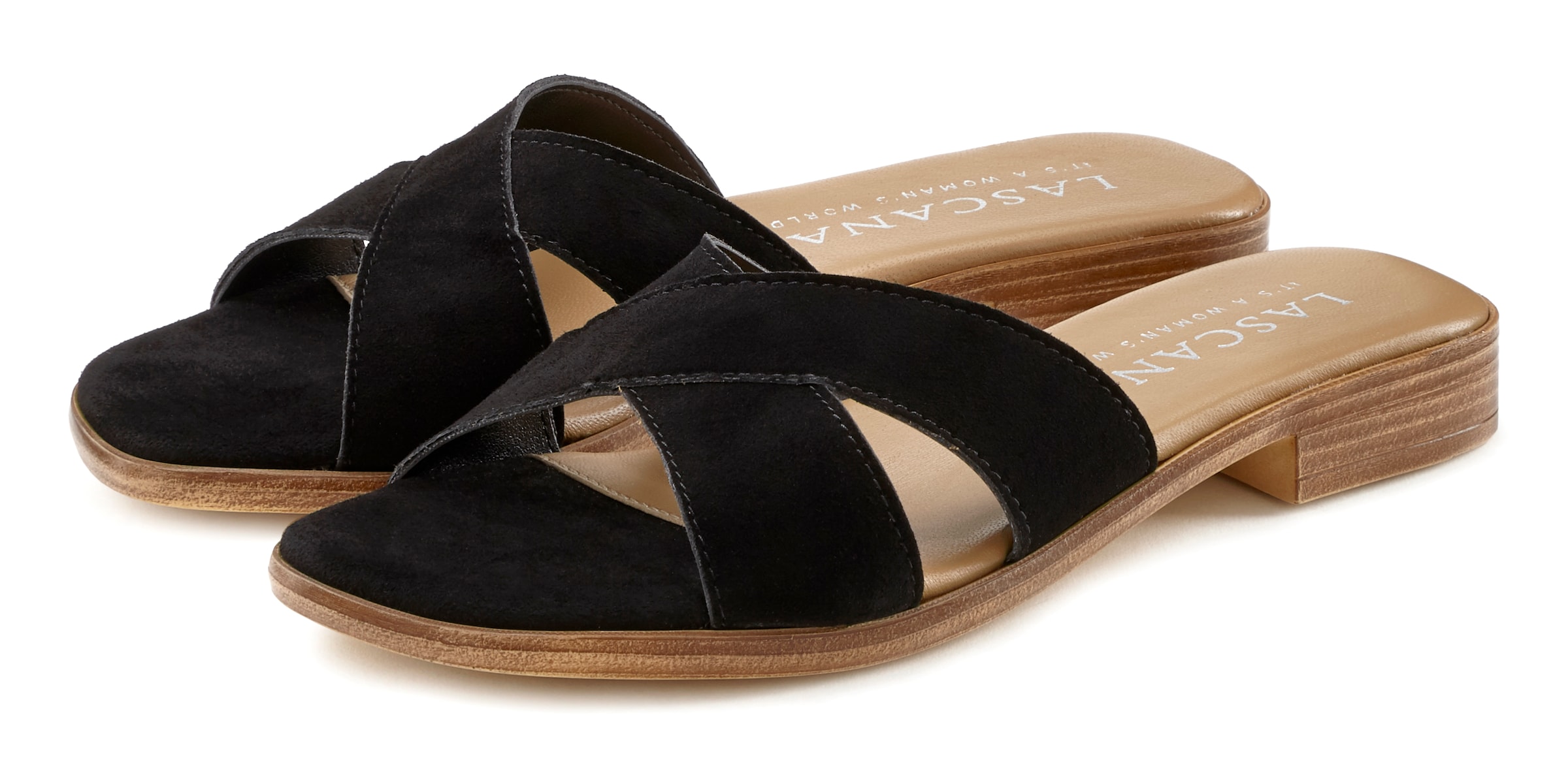 juoda LASCANA Šlepetės