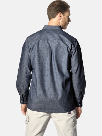 Jan Vanderstorm Comfort fit Overhemd 'Levtarvik' in Blauw