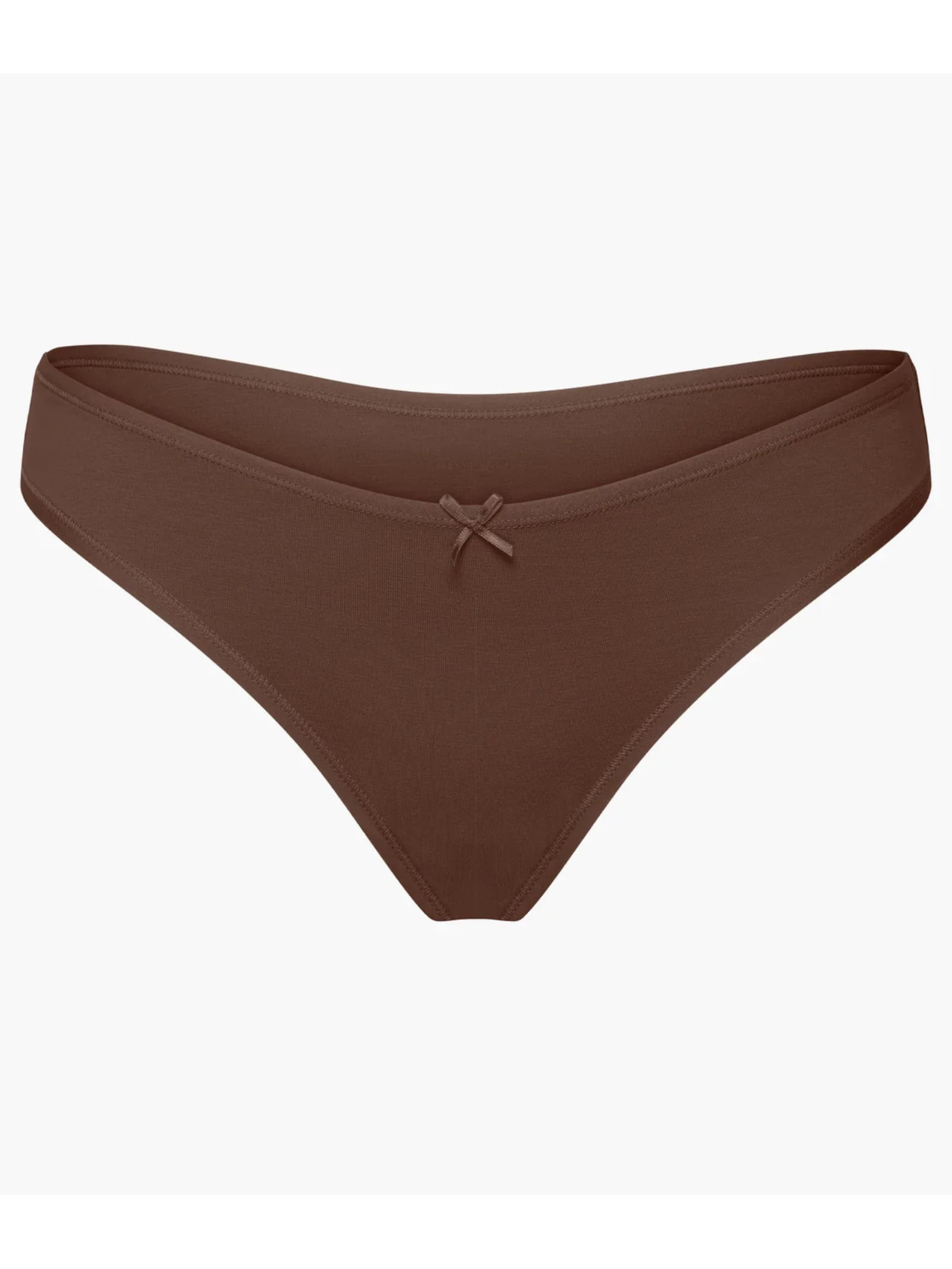 cfab (formerly creamy fabrics) Slip 'Cotton String'‌‌‌‌‌‌‌ in Braun: Vorderseite
