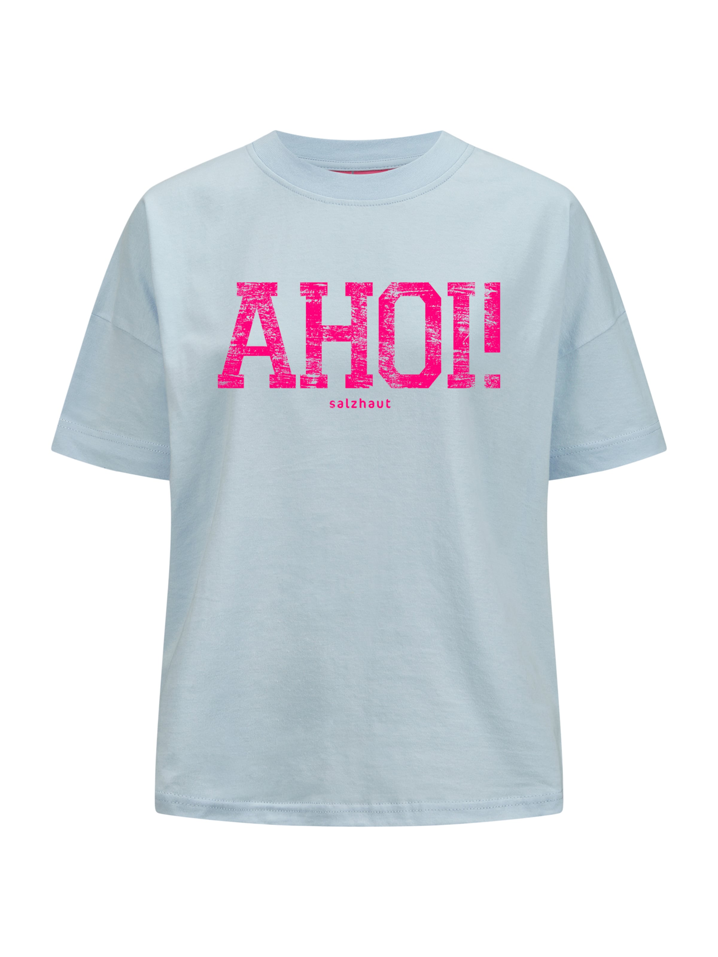 T-shirt 'LEEV-AHOI' salzhaut en bleu : devant