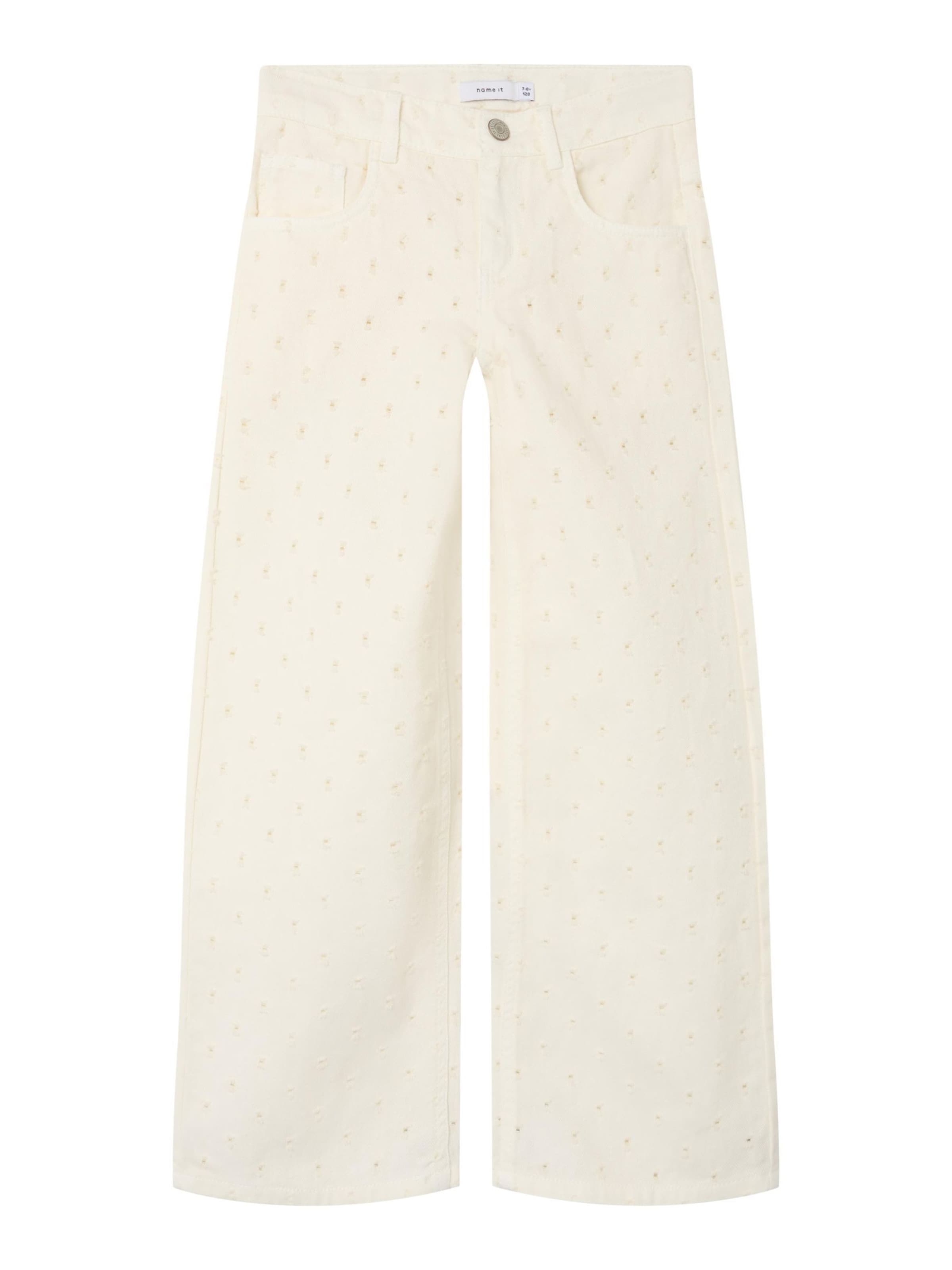 Wide Leg Jean NAME IT en blanc : devant