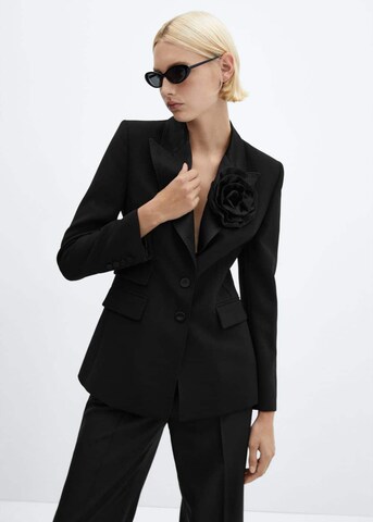 MANGO Blazer 'Malena' in Black: front