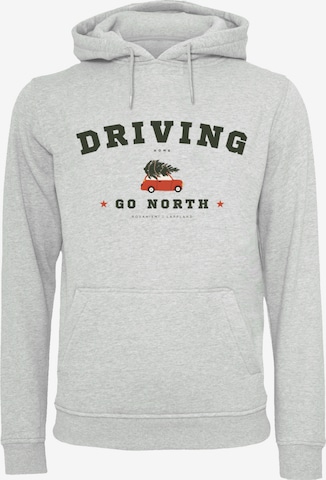 F4NT4STIC Sweatshirt 'Driving Home Weihnachten' in Grau: predná strana