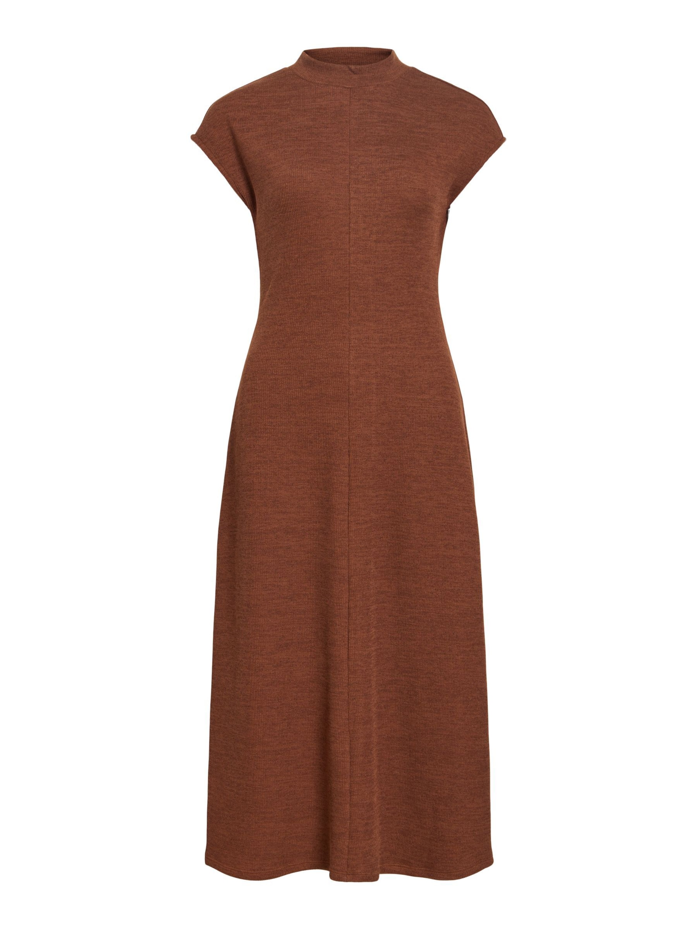 VILA Strikkjole 'VIRaffi' i brun: forside