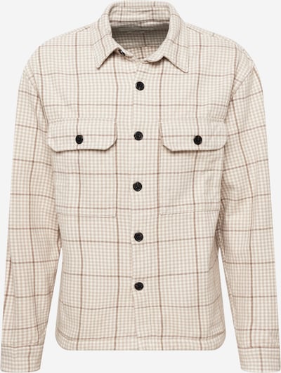 Abercrombie & Fitch Button Up Shirt in Brown / Cappuccino / Off white, Item view