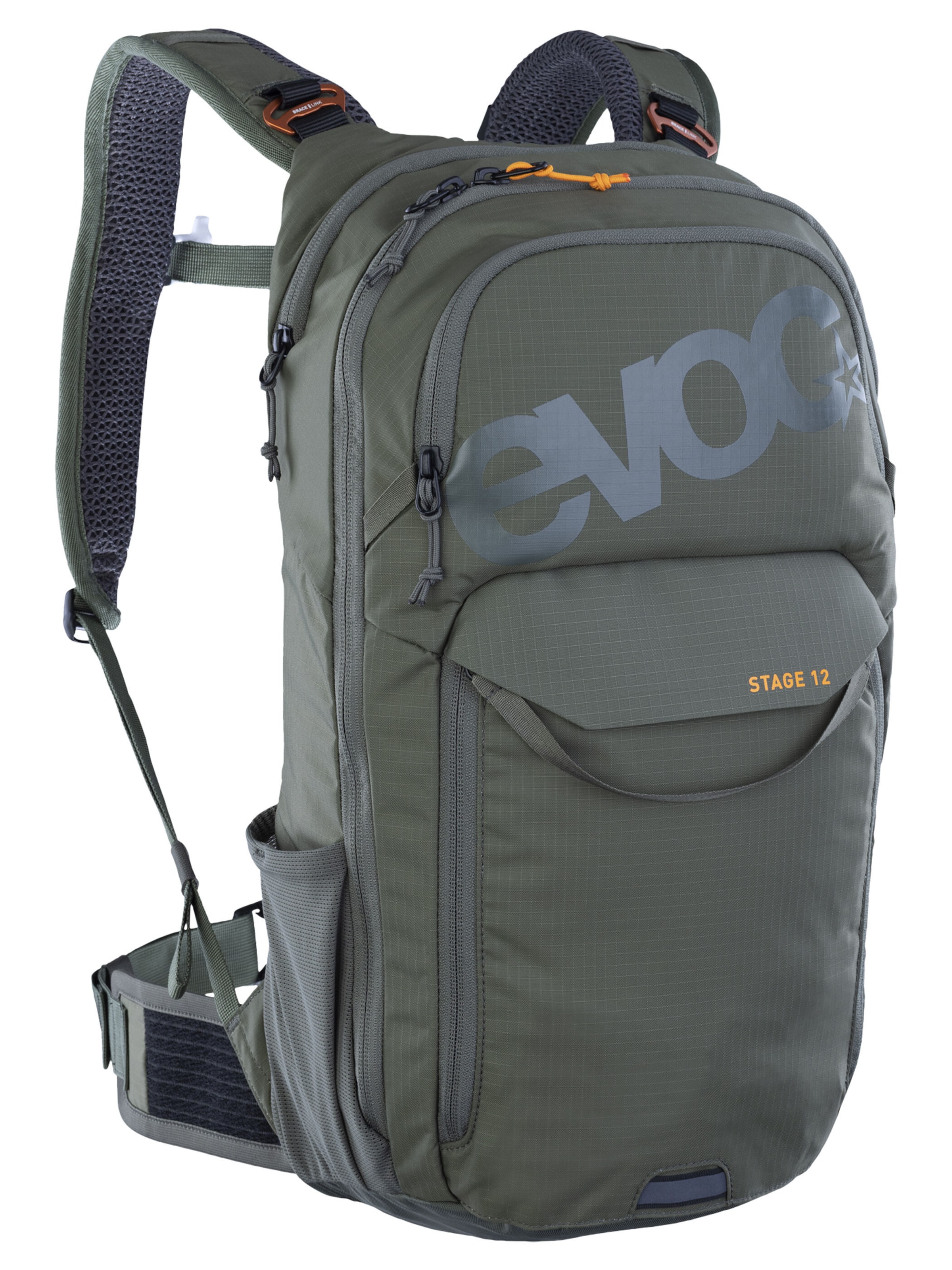 EVOC Rucksack 'STAGE 12' in Grün: Vorderseite