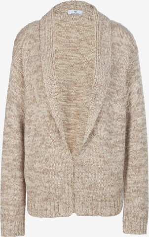 Peter Hahn Knit Cardigan in Beige: front