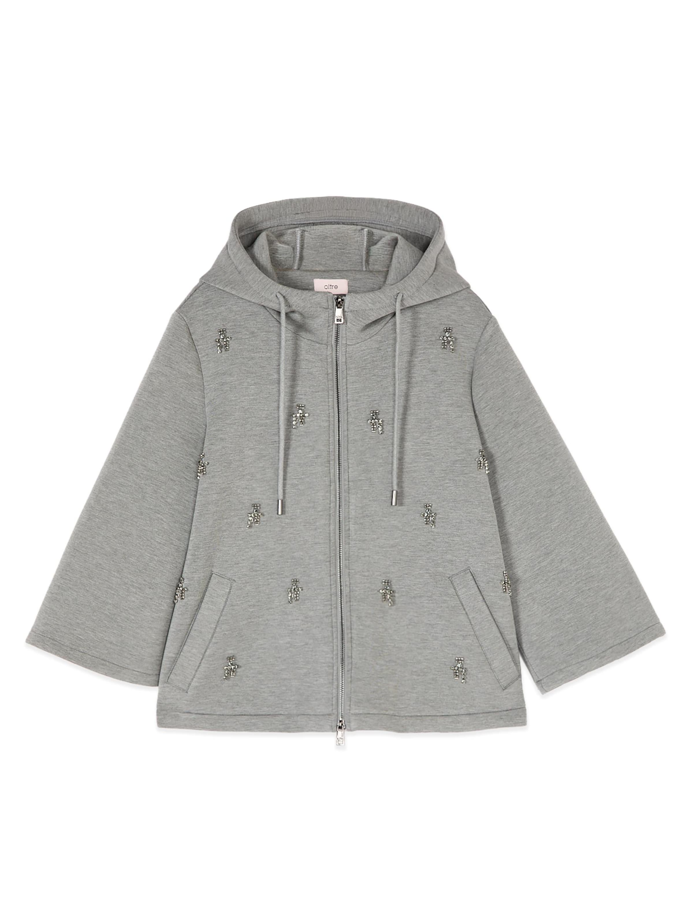oltre Sweatvest in Grijs: voorkant