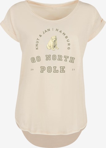 T-shirt 'Eisbär Knut & Jan Hamburg' F4NT4STIC en beige : devant