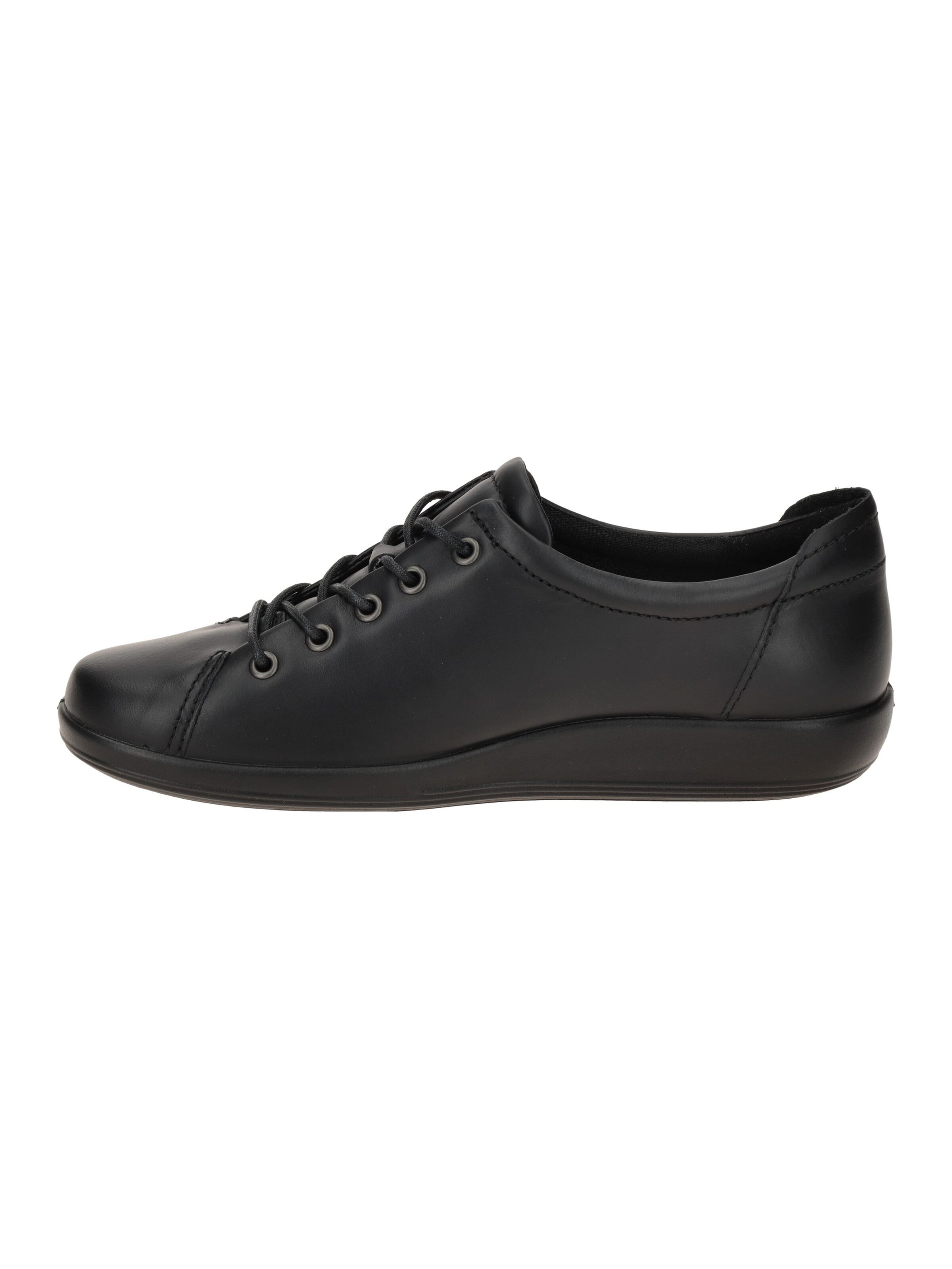 ECCO Schnürschuh 'Ecco Soft 2 Schuhe schwarz uni Schnürer 206503'‌‌‌‌‌‌‌‌‌ in Schwarz