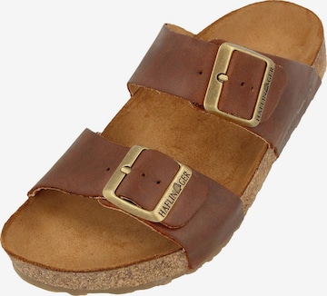 HAFLINGER Pantolette 'Bio Andrea' in Braun: Vorderseite
