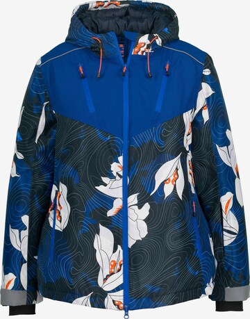 Ulla Popken Between-Season Jacket in Blue: front