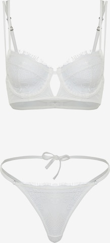 Trendyol - Balconette Conjuntos de lingerie em branco: frente