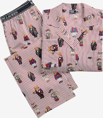 Polo Ralph Lauren Pyjama ' Iconic Bear ' in Rot: Vorderseite
