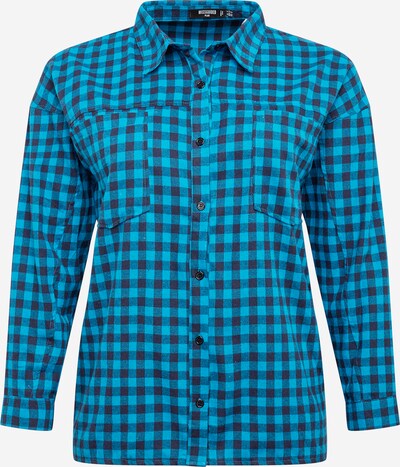 Missguided Plus Blouse in de kleur Blauw / Zwart / Zwart gemêleerd, Productweergave