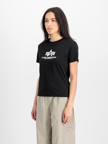 ALPHA INDUSTRIES - Camiseta en negro: frente