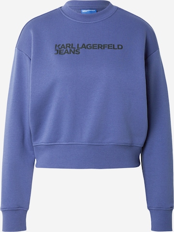 KARL LAGERFELD JEANSSweater majica 'ESSENTIAL' - plava boja: prednji dio