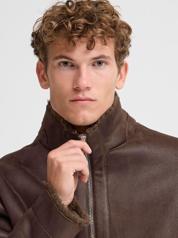 Casual Friday Lederimitatsjacke ' CFMACKSEN ' in Braun