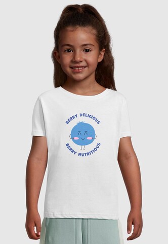 Merchcode T-Shirt 'Berry Delicious' in Weiß: Vorderseite