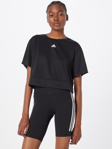 T-shirt fonctionnel 'Aeroready Studio Loose ' ADIDAS SPORTSWEAR en noir : devant