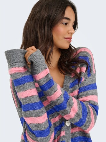 ONLY Gebreid vest 'ONLPoppy' in Grijs