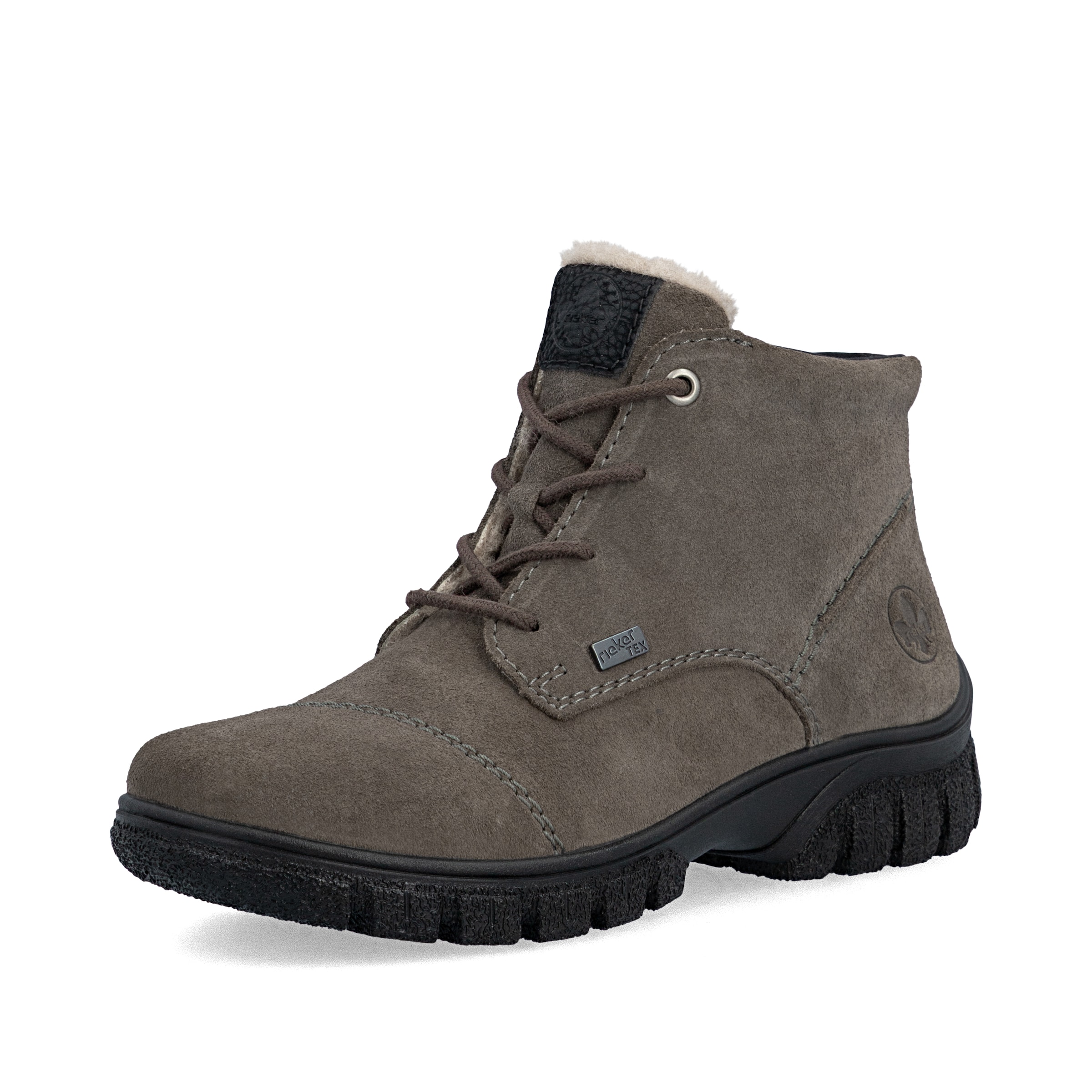 Bottines à lacets Rieker en gris : devant