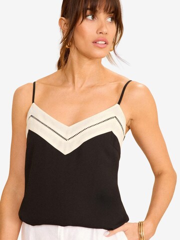 love & roses Top in Black: front